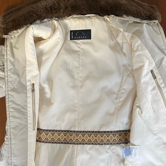 BOGNER Embroidered Winter Jacket Faux Fur Collar, Size 10, Unworn w/ Tag - Picture 6 of 13